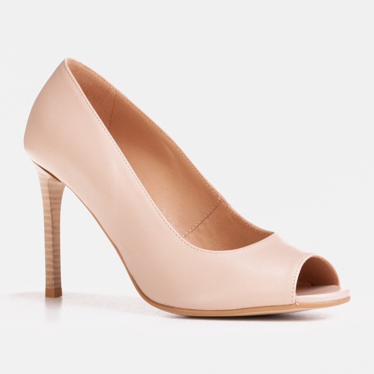 Marco Shoes 1581P beige sandaler på en hög klack 1