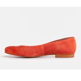 Marco Shoes Ballerinor i mocka orange 1