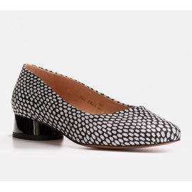 Marco Shoes Ballerinor med svartvita mönster 1