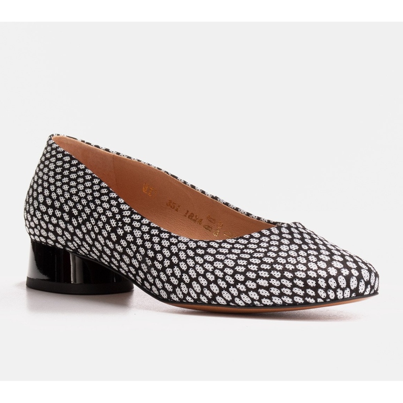 Marco Shoes Ballerinor med svartvita mönster 1