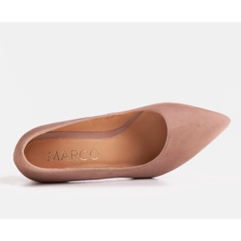Marco Shoes Pumpar av beige sockerskinn 2