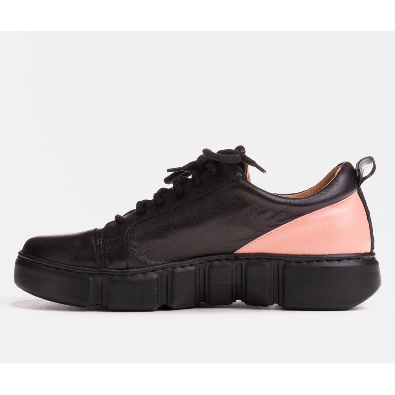 Marco Shoes Skinnsneakers med rosa insats svart 1