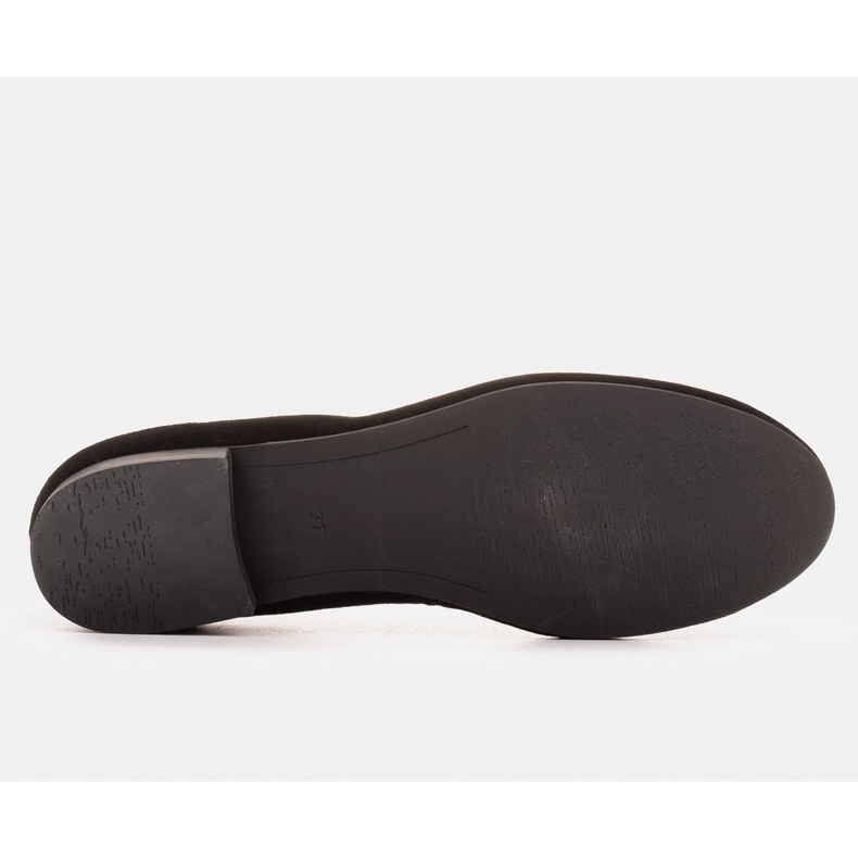 Marco Shoes Svarta ballerinor i mocka 1