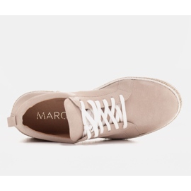 Marco Shoes Knutna mocka sneakers beige 1