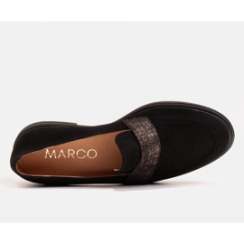 Marco Shoes Svarta loafers med velour med utsmyckningar 3