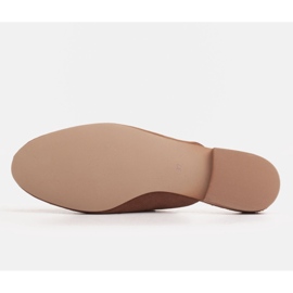 Marco Shoes Tofflor i mocka för kvinnor med en prydnad brun 1