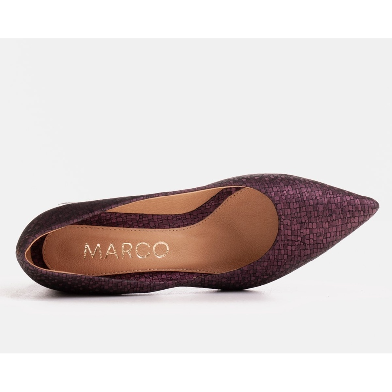 Marco Shoes Eleganta pumpar av sämskskinn purpur 1