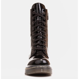 Marco Shoes Höga stövlar, stövlar bundna på en genomskinlig sula svart 2