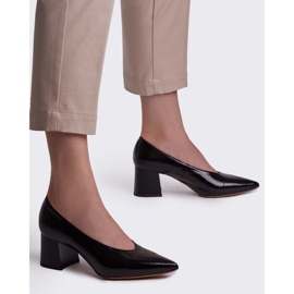 Marco Shoes Eleganta svarta dampumpar av lack 2