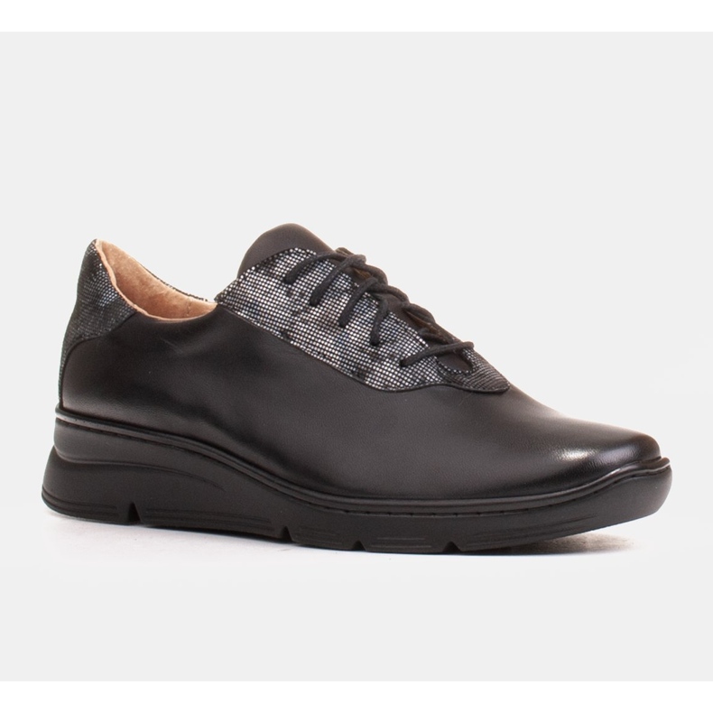 Radoskór Bekväma svarta damskor för en bredare fot 1