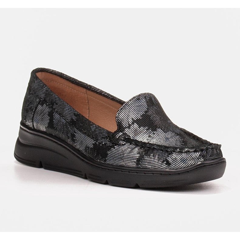 Radoskór Bekväma svarta damskor för en bredare fot 1