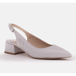 Marco Shoes Eleganta sandaler med strålar på sidan grå 1