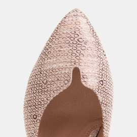 Marco Shoes Bekväma kopparpumpar med metallisk häl gyllene 1