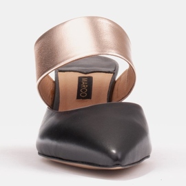 Marco Shoes Eleganta dampumps för sommaren svart gyllene 1