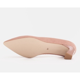 Marco Shoes Eleganta pumps med låga klackar rosa 1