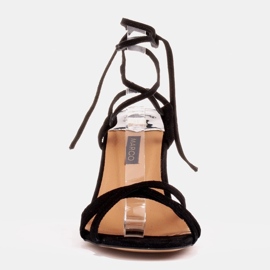 Marco Shoes Eleganta sandaler på en hög klack med ett band svart 2