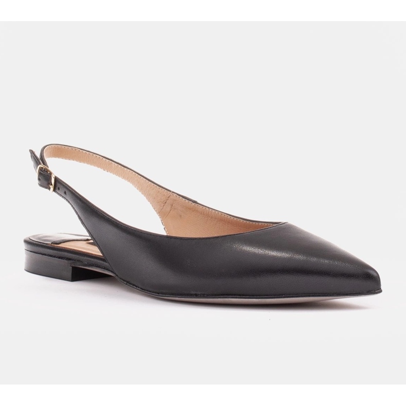 Marco Shoes Sandaler i naturläder i svart färg 1