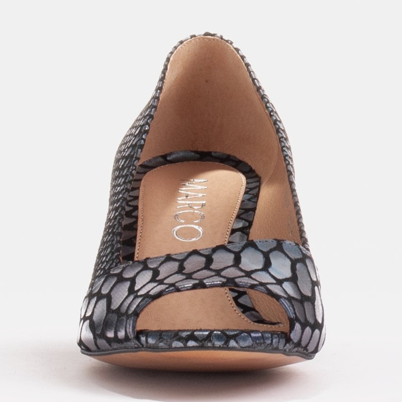 Marco Shoes Bekväma damskor med öppen front marinblå 1