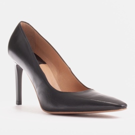 Marco Shoes Lädernålar med förlängd framsida svart 1