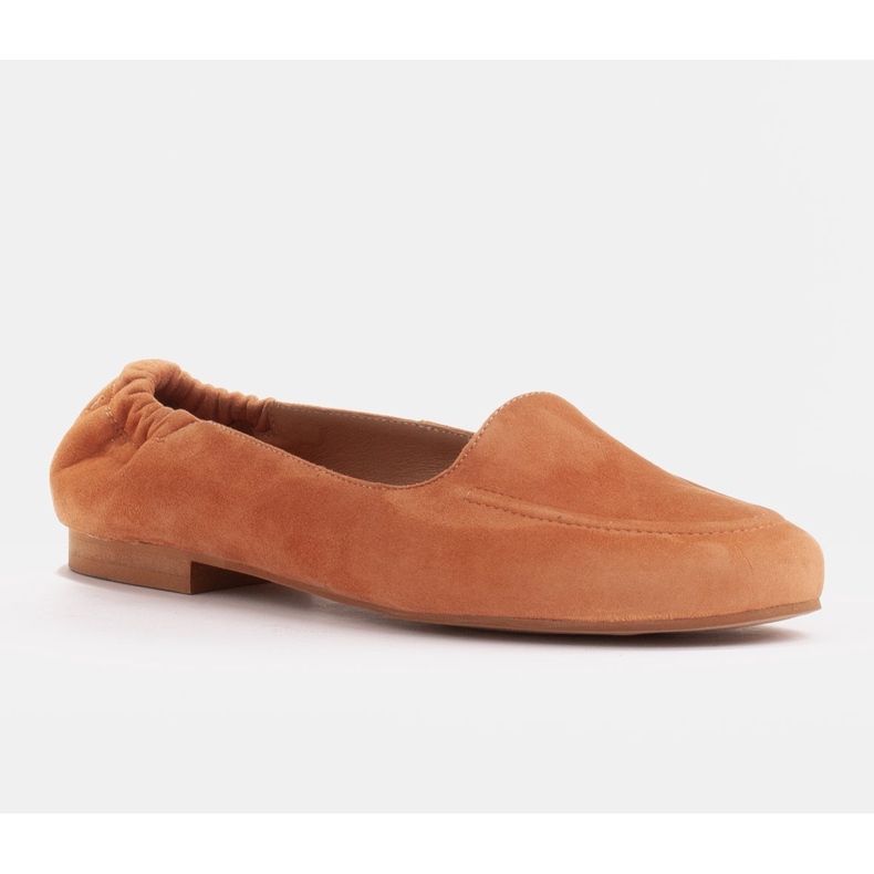 Marco Shoes Kvinnors ballerinor med ett elastiskt band i överdelen orange 1