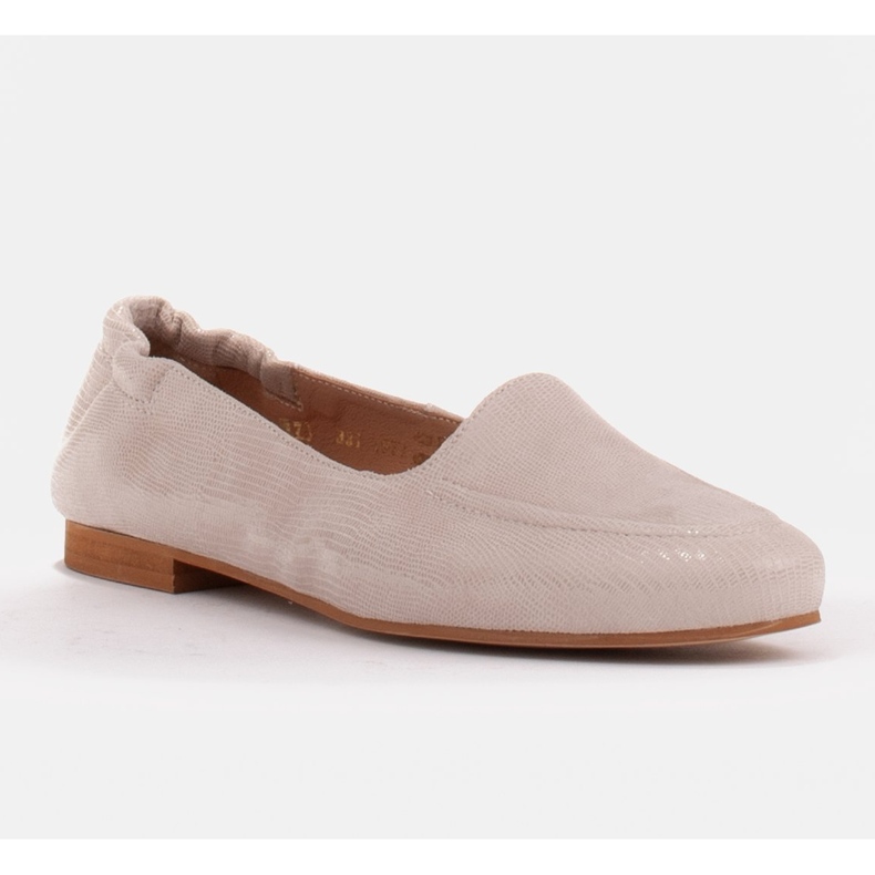 Marco Shoes Kvinnors ballerinor med ett elastiskt band i överdelen beige 1