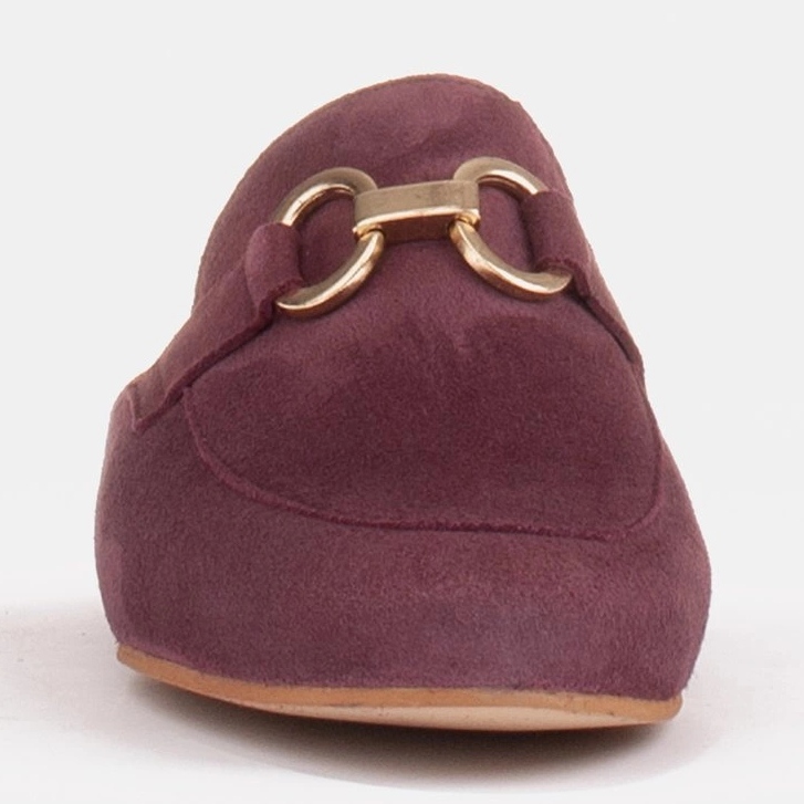 Marco Shoes Tofflor i mocka för kvinnor med en prydnad röd mångfärgad 1