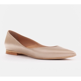 Marco Shoes Kvinnors ballerina med låga sidor gyllene 1