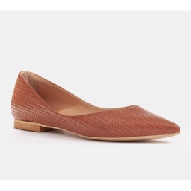 Marco Shoes Kvinnors ballerina med låga sidor brun 1