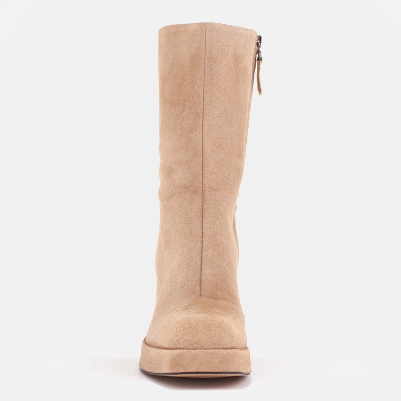 Marco Shoes Rosalia stövlar på plattformen beige 1