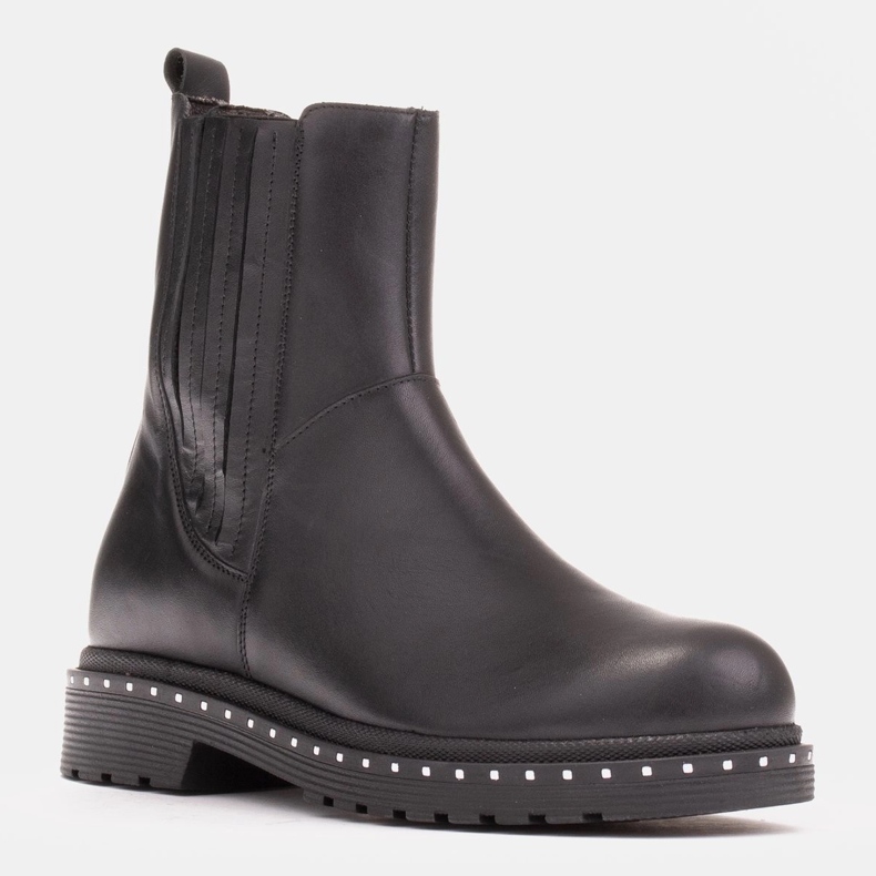 Marco Shoes Costanza stövlar med silver dubbar svart 1