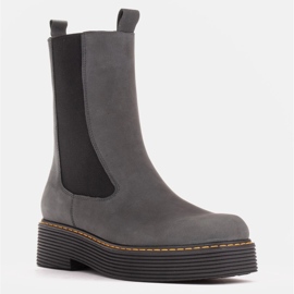 Marco Shoes Greta stövlar med elastiskt gummi grå 1