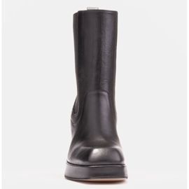 Marco Shoes Plattform stövlar med gummi i ovandel svart 1