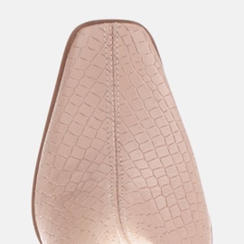 Marco Shoes Klackskor för en bred kalv beige 5