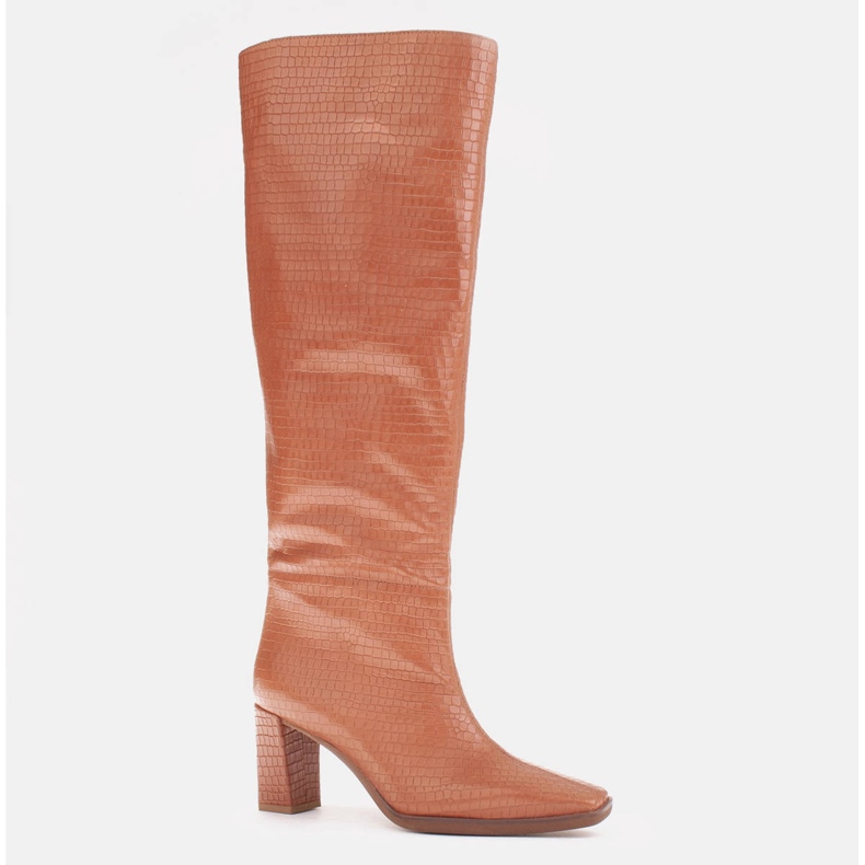 Marco Shoes Klackskor för en bred kalv brun 1