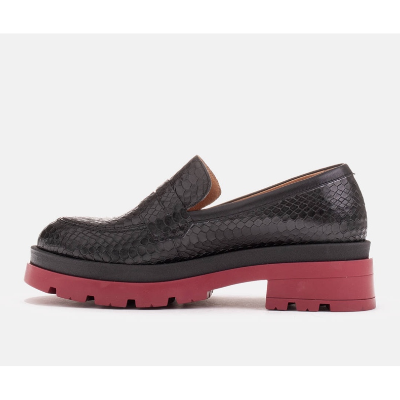 Marco Shoes Loafers med tjock sula svart 1