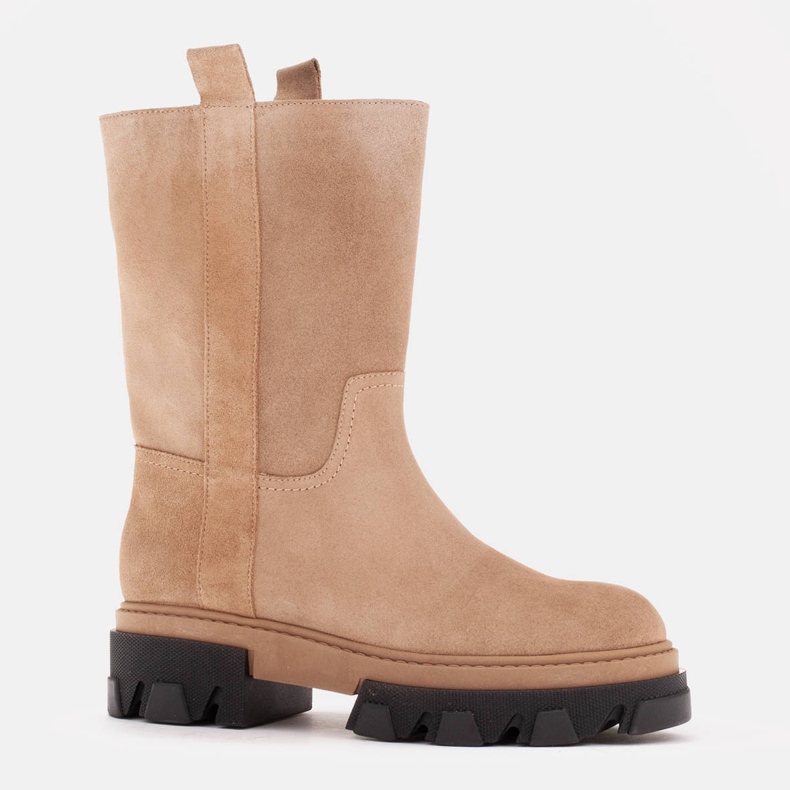 Marco Shoes Mocka trapper stövlar beige 1