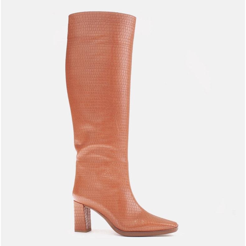 Marco Shoes Högklackade stövlar med vanlig ovandel brun 1