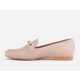 Marco Shoes Ballerinor med guldkedja beige 2