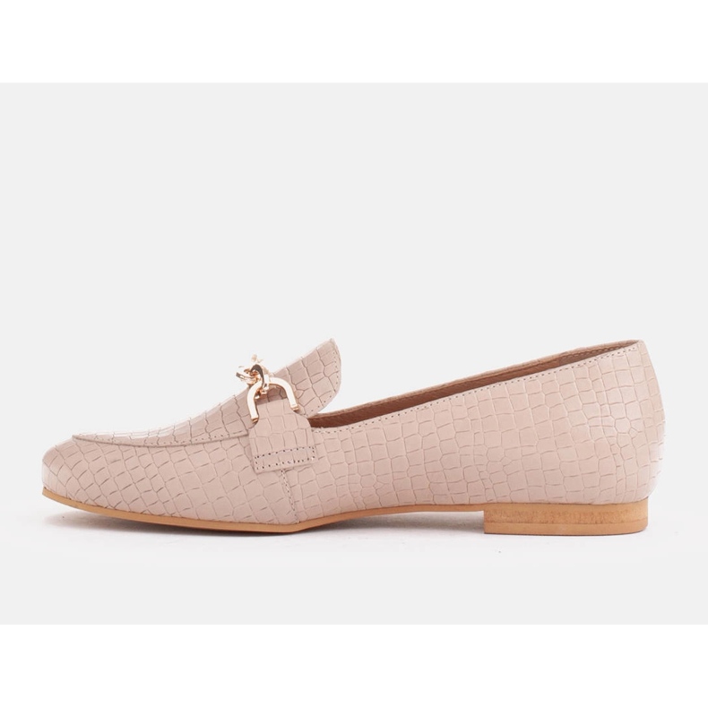 Marco Shoes Ballerinor med guldkedja beige 2