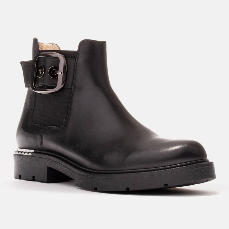 Marco Shoes Chelsea boots med dekorativt spänne svart 1