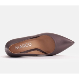 Marco Shoes Eleganta dampumps i läder brun 6