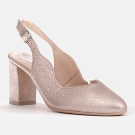 Marco Shoes 1071P platina sandaler gyllene 1