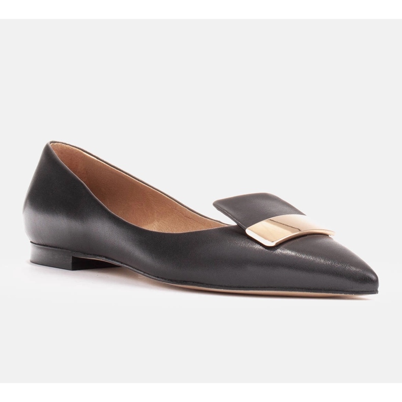 Marco Shoes Ballerinor med dekorativ tunga svart 1