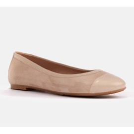 Marco Shoes Bekväma ballerinor med klädsel beige 1