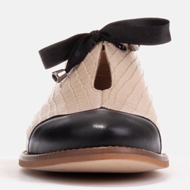 Marco Shoes Jazzskor i läder med snörning 2225P-1284-001-1 beige 1