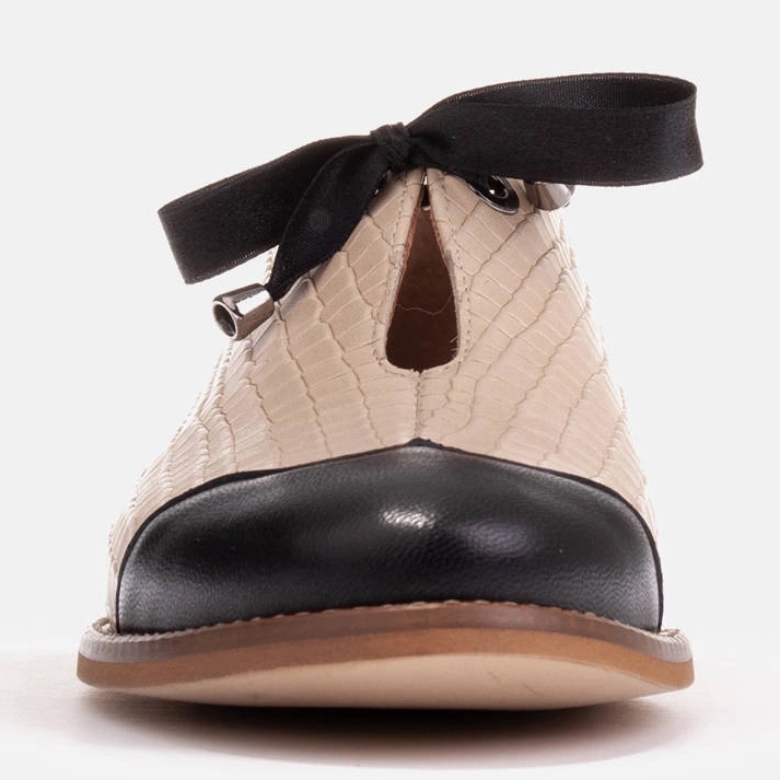 Marco Shoes Jazzskor i läder med snörning 2225P-1284-001-1 beige 1