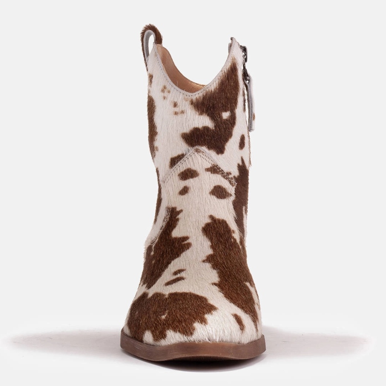 Marco Shoes Cowboystövlar i naturligt läder med hår 2226B-1282-1 beige brun 2