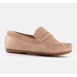 Marco Shoes Bekväma loafers i mjukt läder beige 1