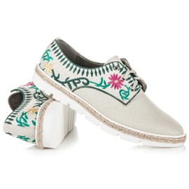 Kylie Damskor med broderi brun 2