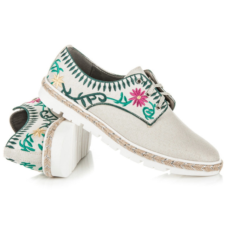 Kylie Damskor med broderi brun 2